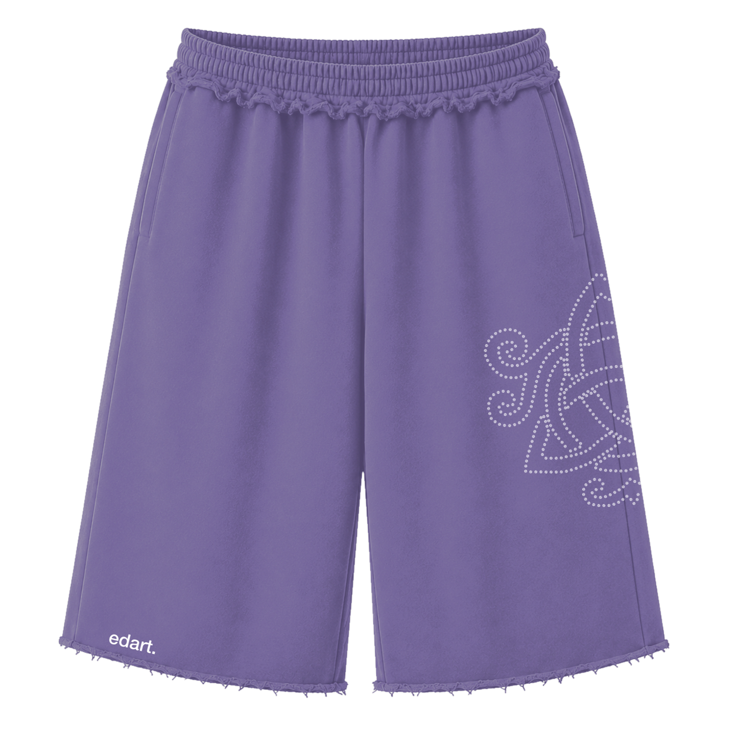 long purple shorts