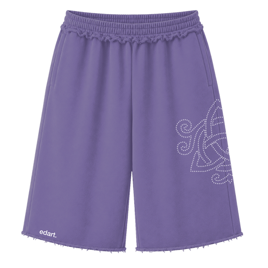 long purple shorts